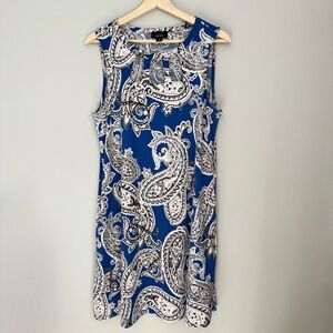 ALYX Paisley Dress Size M Sleeveless Blue White and Black